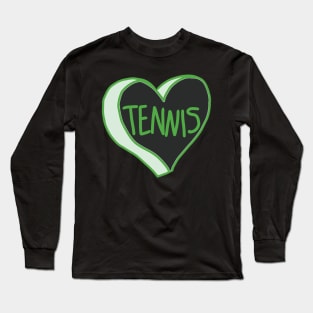 Tennis Love Heart Long Sleeve T-Shirt